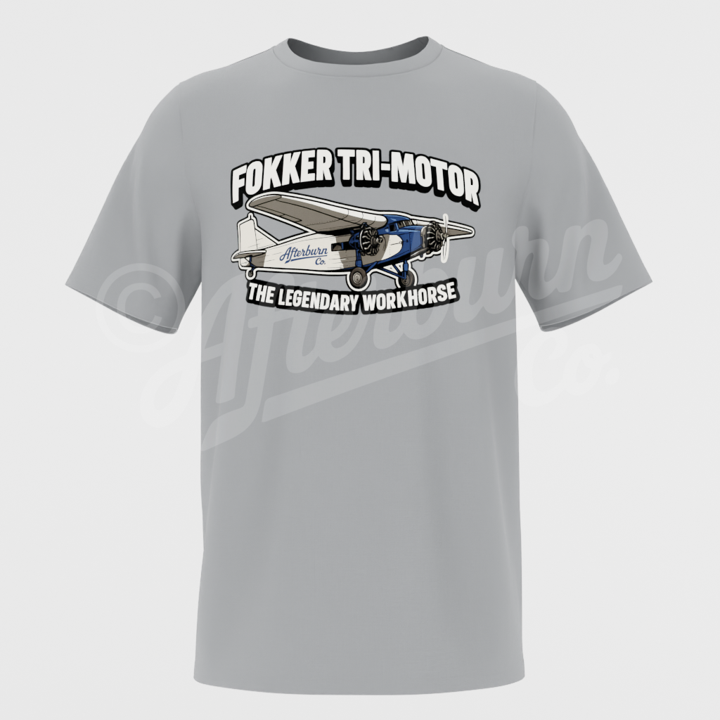 Fokker Tri-Motor “Legendary Workhorse” Aviation T-Shirt (ABAV07)