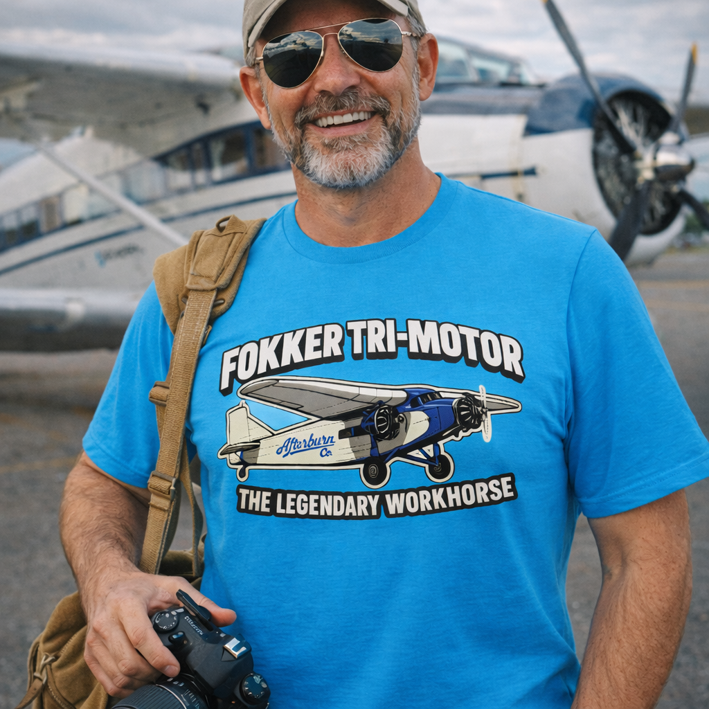 Fokker Tri-Motor “Legendary Workhorse” Aviation T-Shirt (ABAV07)