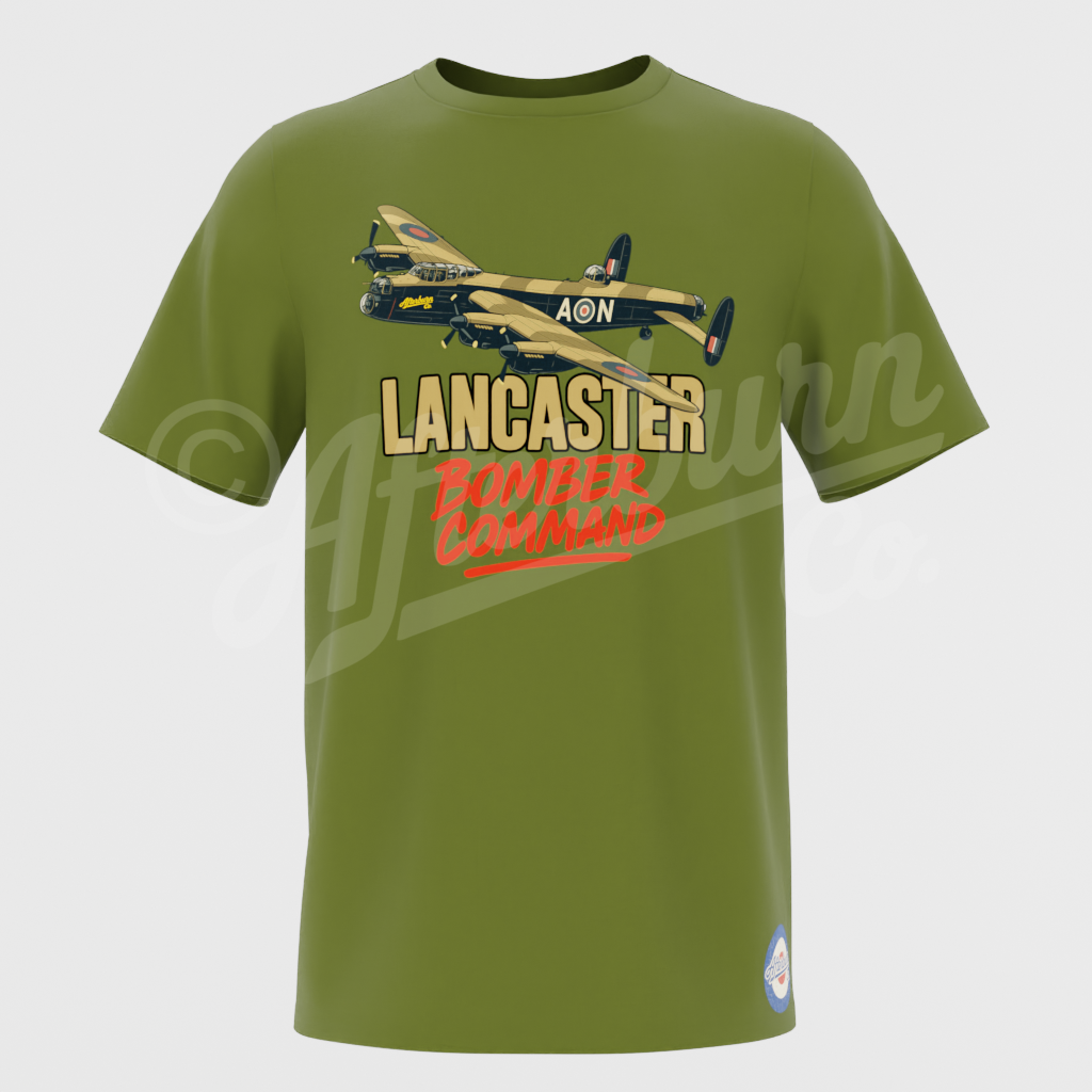 Lancaster Bomber Command – WWII Aviation T-Shirt (ABAV10)