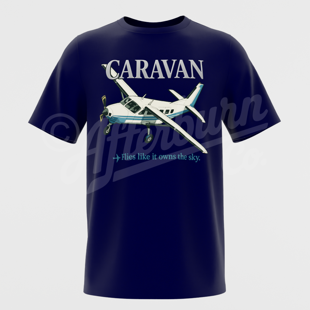 CARAVAN – Bush Plane Utility Aviation T-Shirt (ABAV15)