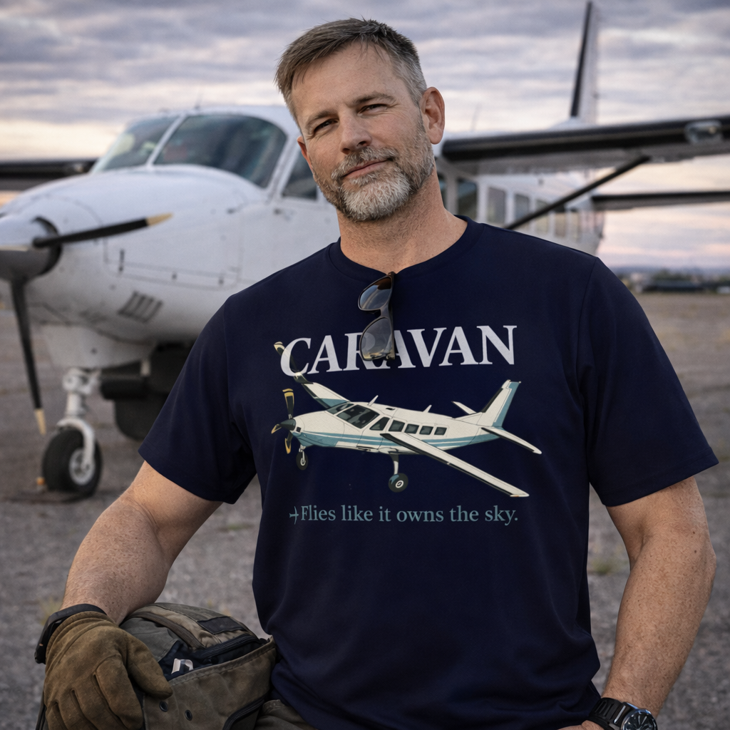 CARAVAN – Bush Plane Utility Aviation T-Shirt (ABAV15)