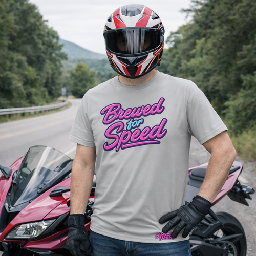 Brewed for Speed T-Shirt | Speed Culture Typography Tee (ABRD07)