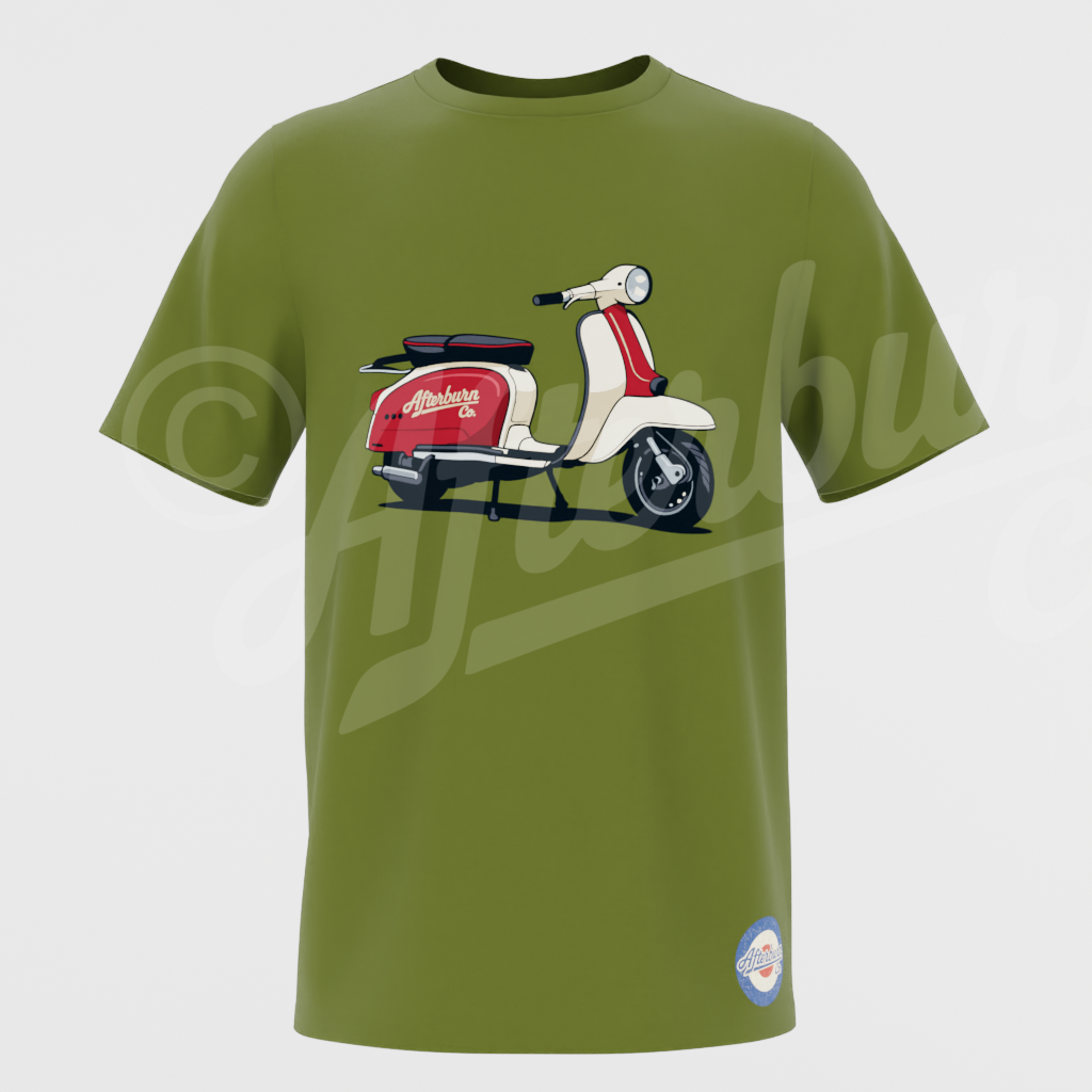 Classic Scooter T-Shirt | Retro Mod Culture Design (ABRD17)
