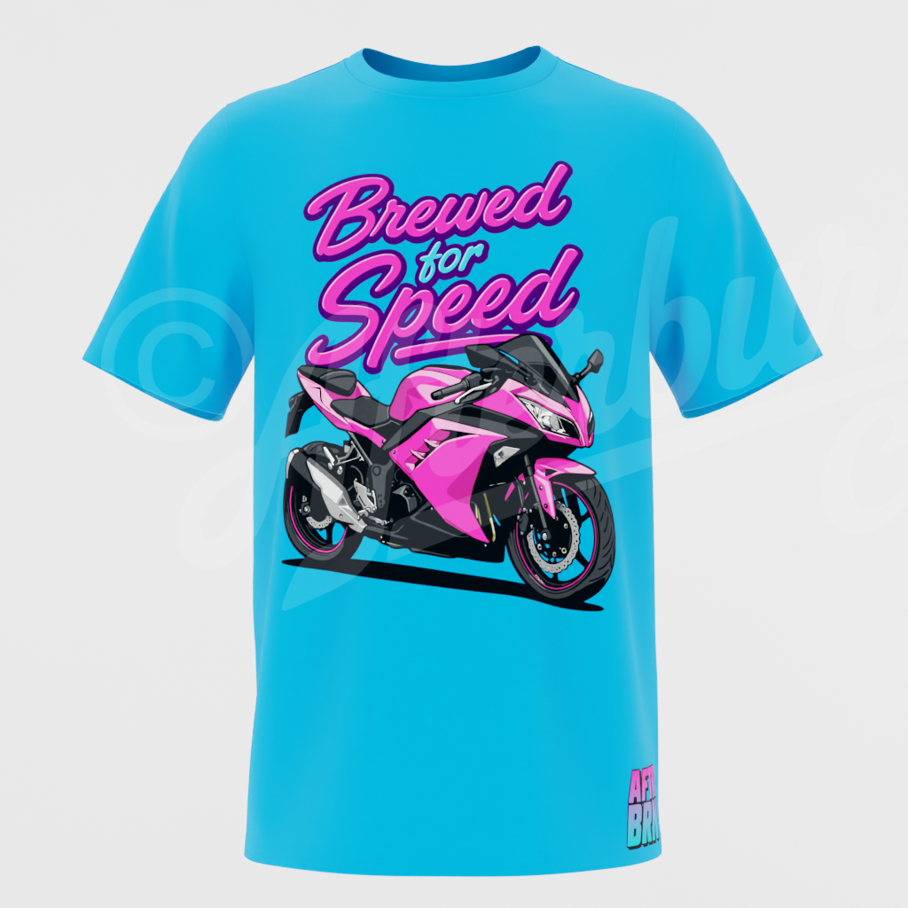 Brewed for Speed – Sportbike Graphic T-Shirt (ABRD24)