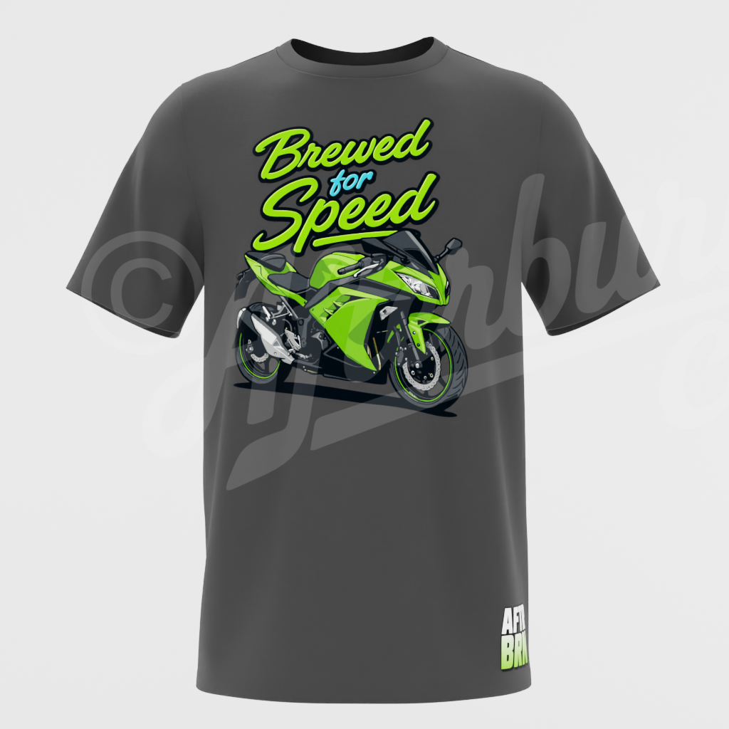 Brewed for Speed – Motorcycle enthusiast Graphic T-Shirt (ABRD25)