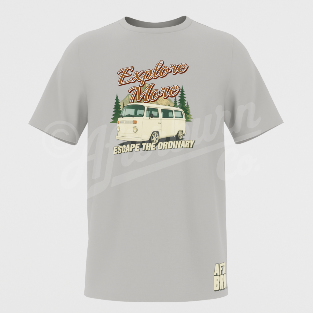 Explore More – Escape the Ordinary Camper Van T-Shirt (ABVL02)