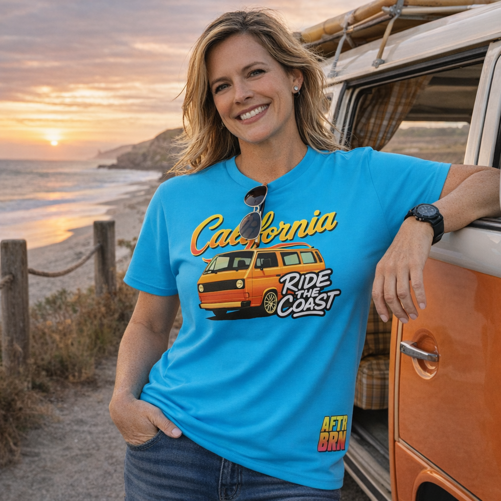 California Ride the Coast – Van Life T-Shirt (ABVL03)