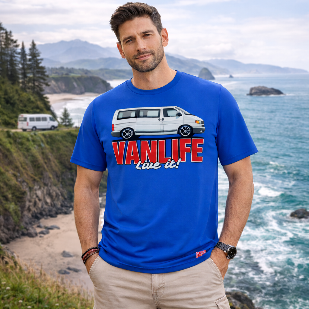 Vanlife – Live It! Camper Van T-Shirt (ABVL12)