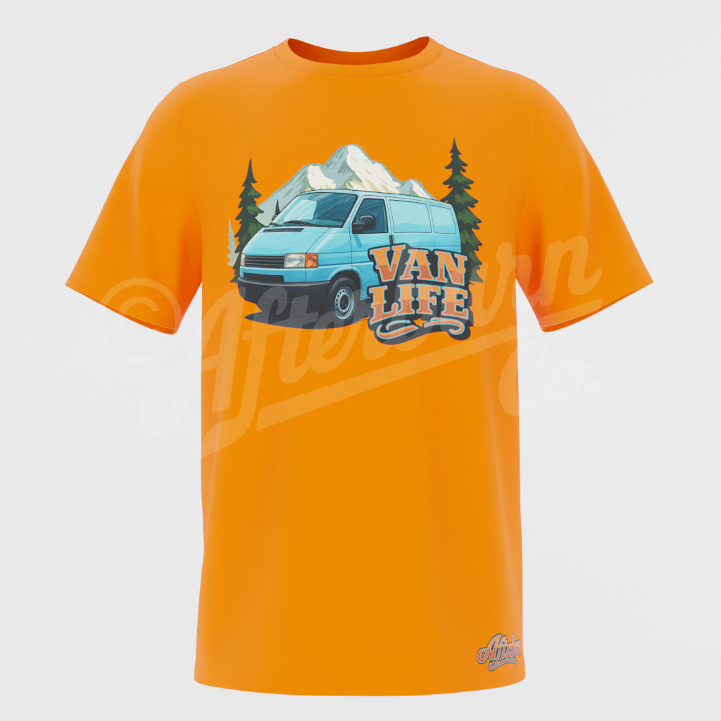 Van Life Mountain Escape T-Shirt – Camper Van Adventure Tee (ABVL13)