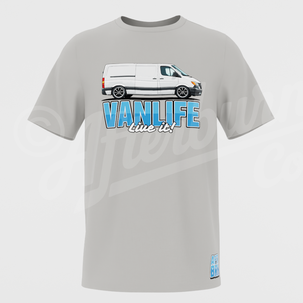 Van Life “Live It” Camper Van T-Shirt – Modern Vanlife Graphic Tee (ABVL19)